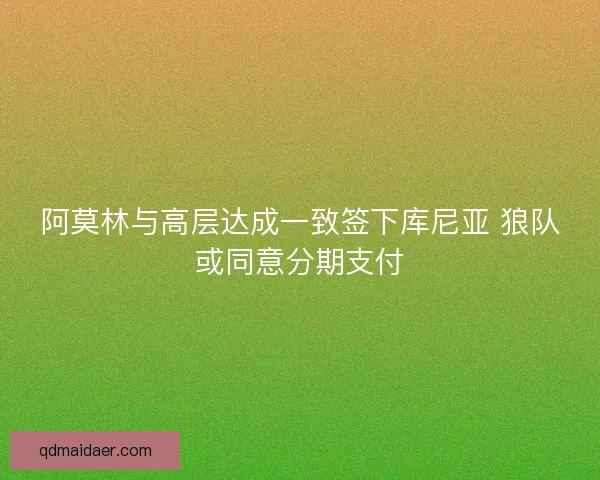 阿莫林与高层达成一致签下库尼亚 狼队或同意分期支付